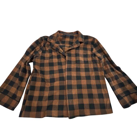 SKIMS Other - Skims Brown Fleece Pajama Top Size XL